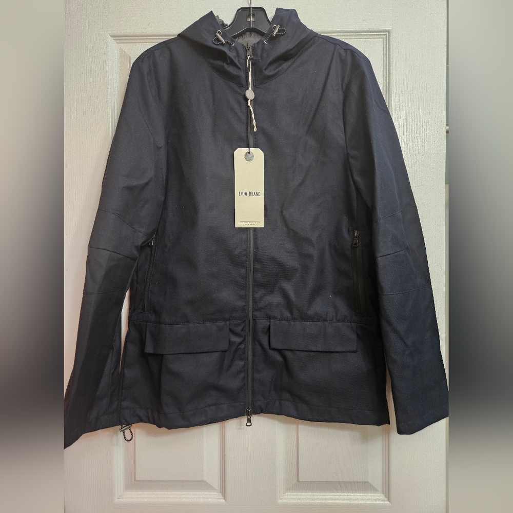 L(!)W BRAND Luxe Navy blue Hooded Jacket